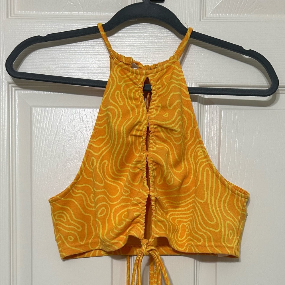 Zara 70's Style Orange Crop Top